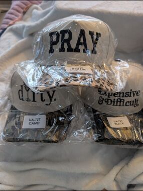 Zenana Embroidered Hats "Pray" "d🍸rty" or "Expensive and Difficult All NIP